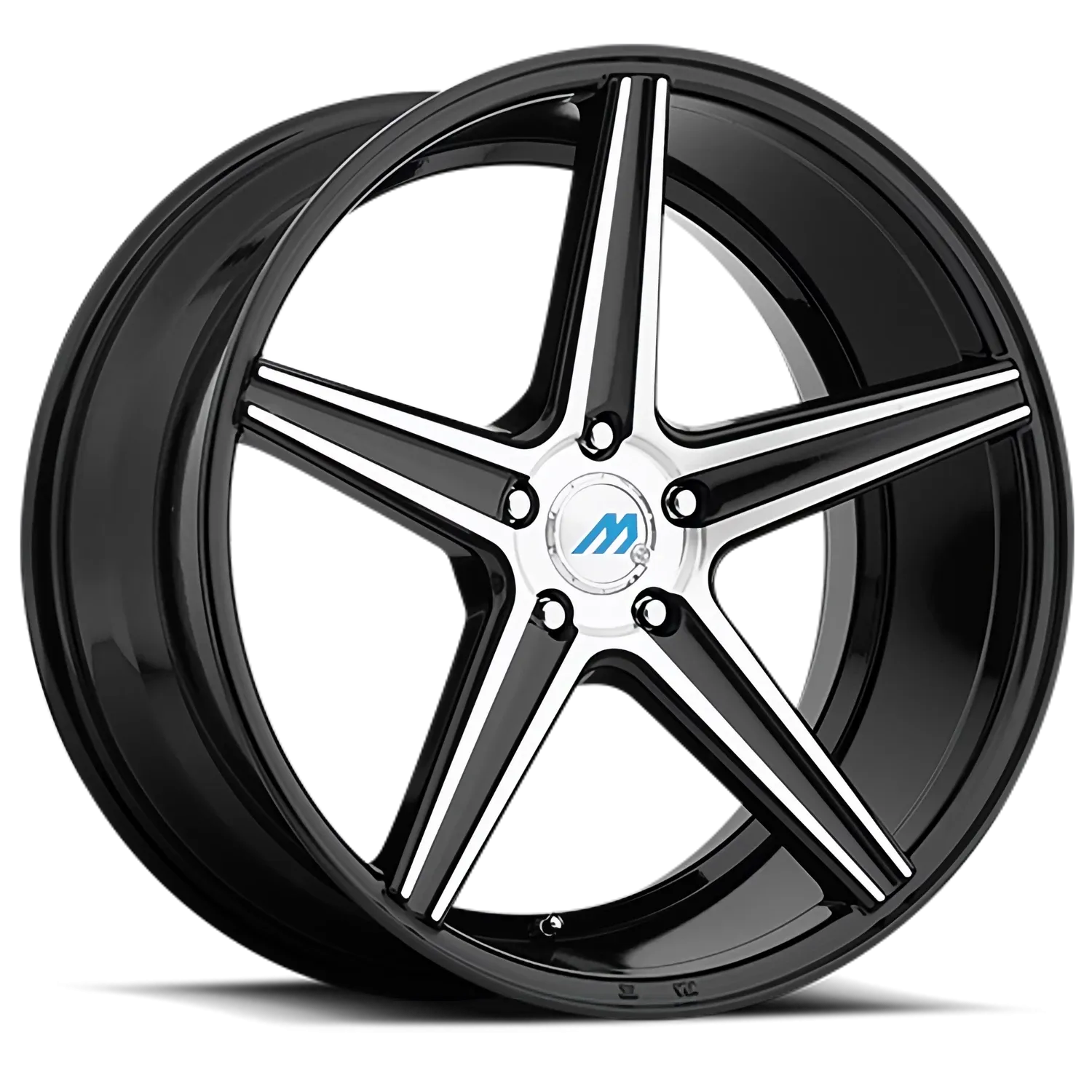 MACH ME.18 20X8.5 GLOSS BLACK MACHINED FACE